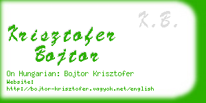 krisztofer bojtor business card